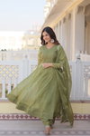 KA 1089 Russian Silk Anarkali Kurtis With Bottom Dupatta Wholesale Market In Surat 